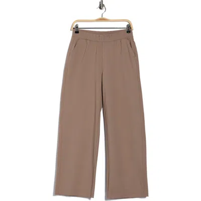 Yogalicious Lux Avenue Wide Leg Pants In Brown