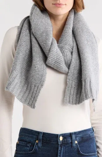 Calvin Klein Mini Sequin Scarf In Gray