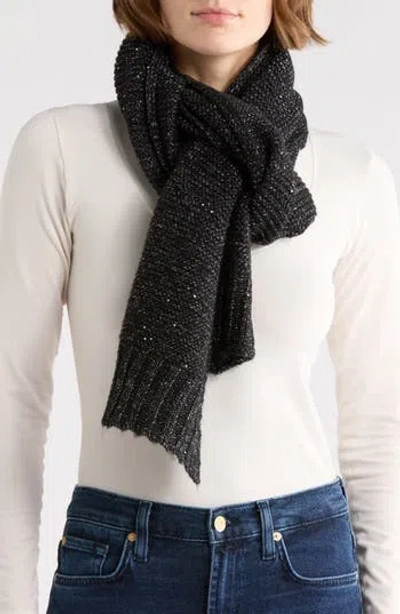 Calvin Klein Mini Sequin Scarf In Black