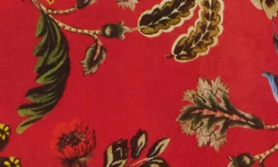 Alice And Olivia Alice + Olivia Eloise Floral Button-up Shirt In Red