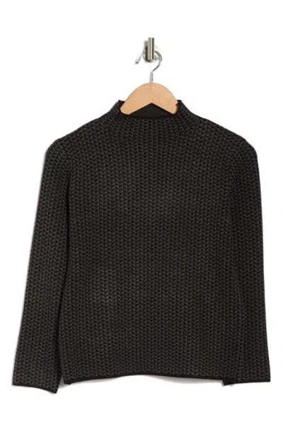 Max Studio Mock Neck Sweater In Black