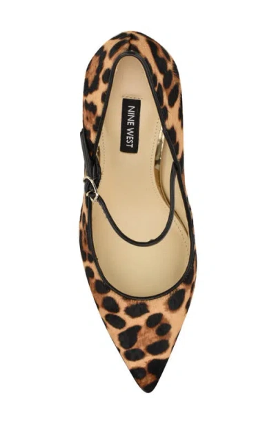 Nine West Carline Genuine Calf Hair Pump In Animal Print
