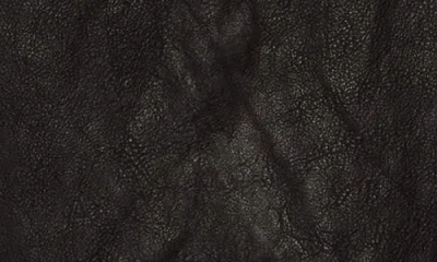 Frame Tailored Double Breasted Leather Coat In Black