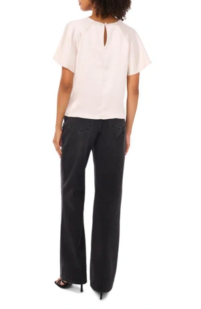1.state Raglan Short Sleeve Satin Top In Neutral
