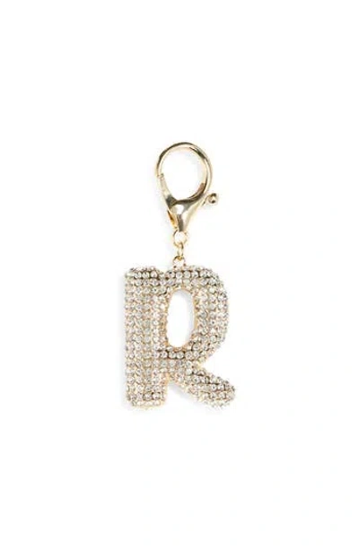 Leith Pavé Initial Bag Charm In Gold