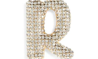 Leith Pavé Initial Bag Charm In Gold