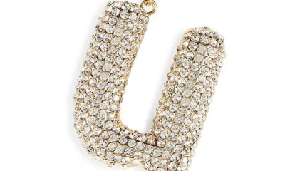 Leith Pavé Initial Bag Charm In Gold