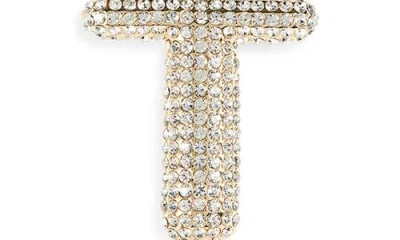 Leith Pavé Initial Bag Charm In Gold