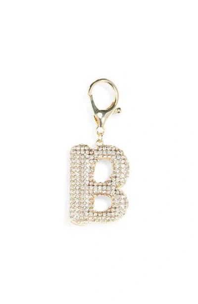 Leith Pavé Initial Bag Charm In Gold