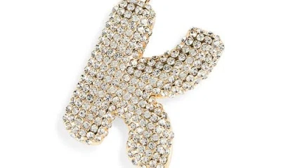 Leith Pavé Initial Bag Charm In Gold