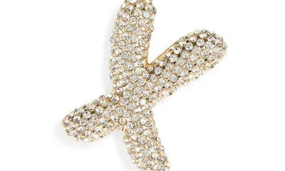 Leith Pavé Initial Bag Charm In Gold