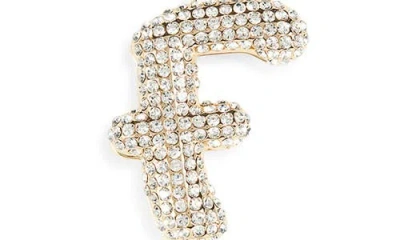 Leith Pavé Initial Bag Charm In Gold