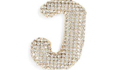 Leith Pavé Initial Bag Charm In Gold