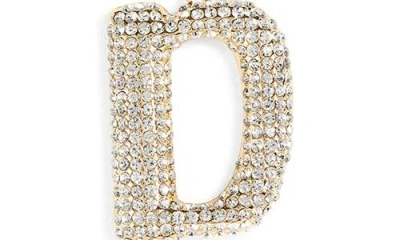 Leith Pavé Initial Bag Charm In Gold