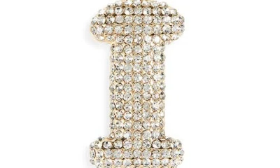 Leith Pavé Initial Bag Charm In Gold
