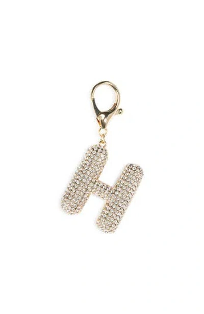 Leith Pavé Initial Bag Charm In Gold