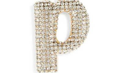 Leith Pavé Initial Bag Charm In Gold