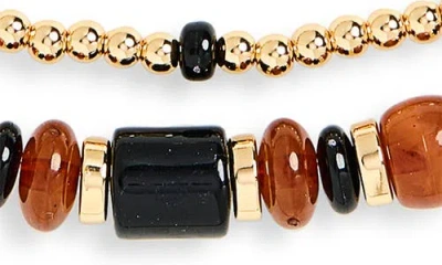 Nordstrom Rack 2-pack Assorted Beaded Necklace Set In Gold