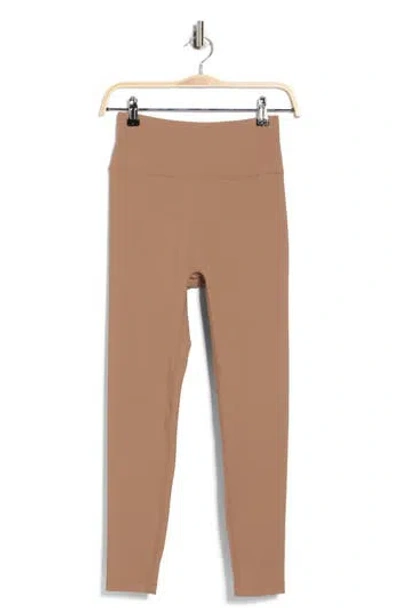 Beyond Yoga Impulse Ribbed Midi Leggings In Brown