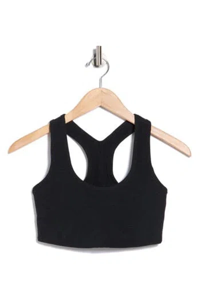 Beyond Yoga Space Dye Simplicity Sports Bra In Black