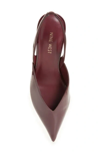 Nine West Lamma Slingback Pump In Burgundy