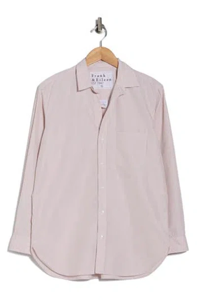 Frank & Eileen Striped Relaxed Fit Cotton Button-up Shirt In Pink