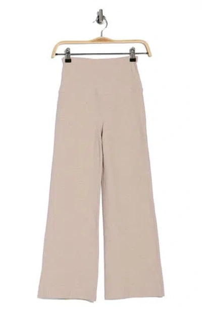 Beyond Yoga Space Dye High Waist Retro Crop Flare Pants In Nude
