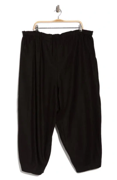 Max Studio Drawstring Lantern Pants In Black