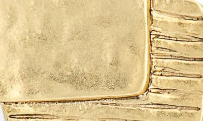 Karine Sultan Textured Overlap Drop Earrings In Gold