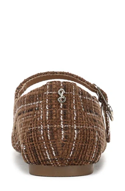 Sam & Libby Fredi Mary Jane Flat In Brown