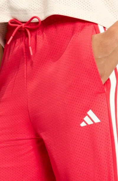 Adidas Originals Adidas Stadium Mesh Pants In Red