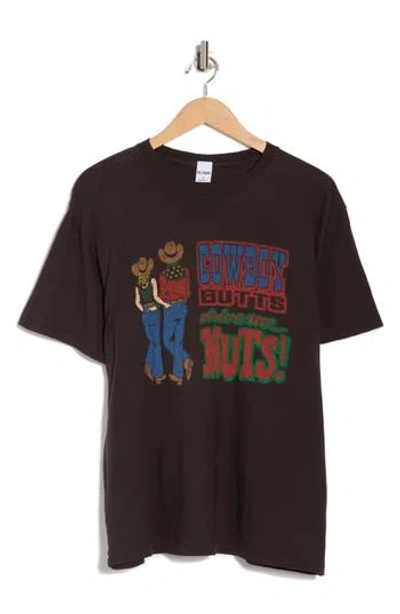 Re/done Cowboy Butts Boyfriend T-shirt In Black