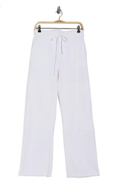 Re/done Beach Wide Leg Denim Pants In White