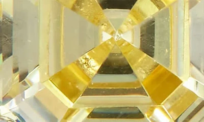 Savvy Cie Jewels Asscher Cut Cubic Zirconia Double Halo Stud Earrings In Metallic