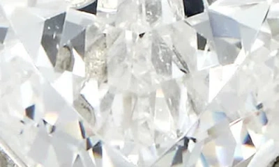 Savvy Cie Jewels Cubic Zirconia Heart Halo Stud Earrings In Metallic