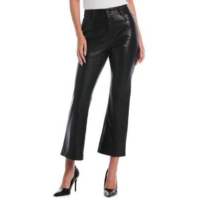 Laundry By Shelli Segal Cropped Faux Leather Bootcut Pants In Black