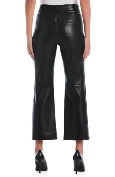 Laundry By Shelli Segal Cropped Faux Leather Bootcut Pants In Black