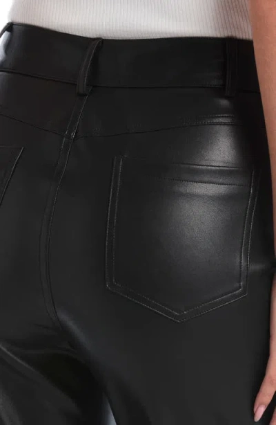Laundry By Shelli Segal Cropped Faux Leather Bootcut Pants In Black
