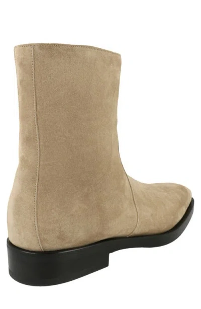 Ferragamo Gerald Side Zip Boot In Neutral