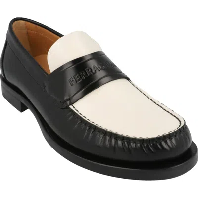 Ferragamo Fillmore Embossed Moc Toe Loafer In Multi