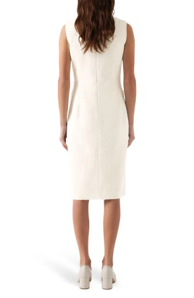 Lk Bennett Vita Sleeveless Tweed Dress In White