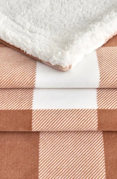 Woven & Weft Moose Print Reversible Faux Shearling Throw Blanket