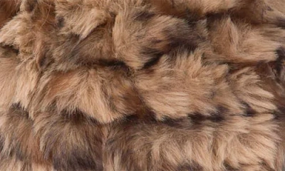 Marcus Adler Faux Fur Pompom Beanie In Brown