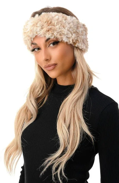 Marcus Adler Faux Fur Headband In Brown