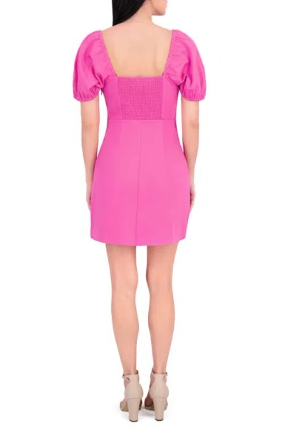 Siena Stretch Woven Minidress In Pink