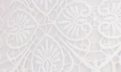 Siena Floral Lace Short Sleeve Dress In White