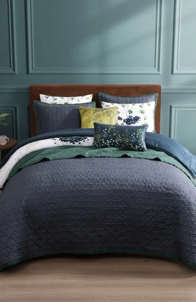 Bebejan Abstract Vines 8-piece Reversible Comforter Set In Blue