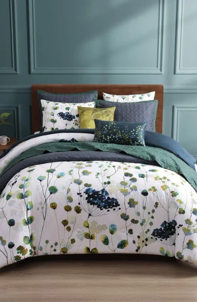 Bebejan Abstract Vines 8-piece Reversible Comforter Set In Blue