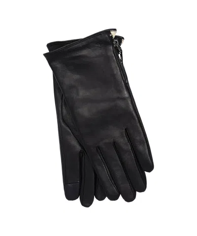 Echo New York Leather Gloves With Zipper In Black