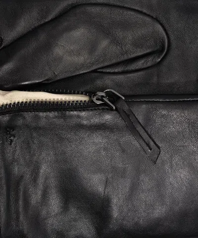 Echo New York Leather Gloves With Zipper In Black